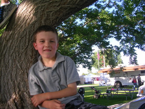 July 4 2009 Jeffrey in tree